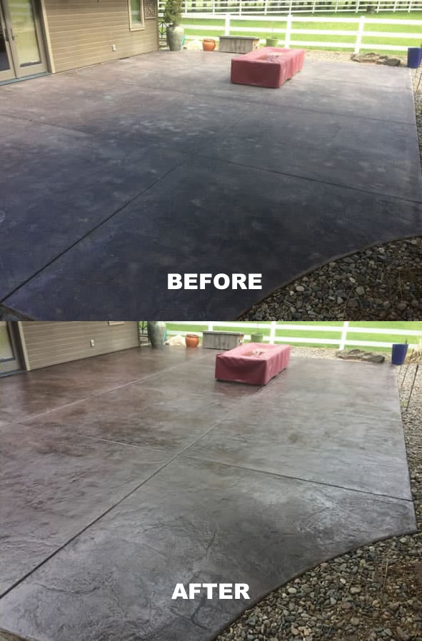 Before & After Photo - Concrete Dirty and the Concrete Clean