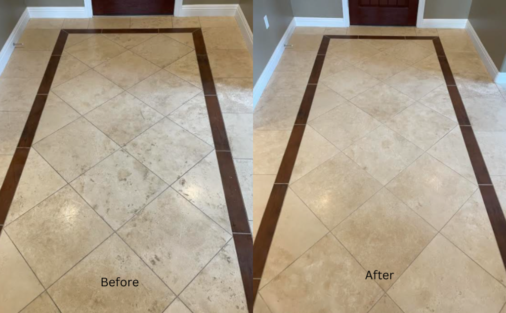 Clean Tile Floor Before and After
