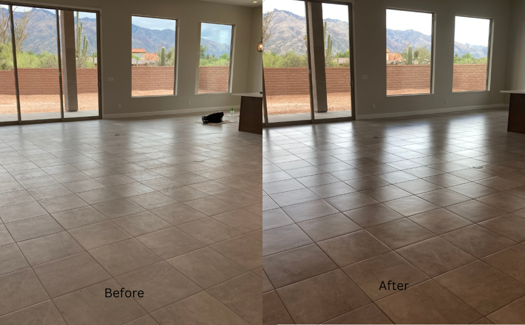 Clean Tile Floor Before and After