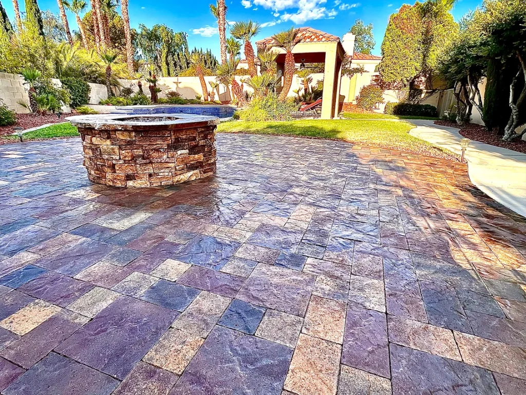 Cleaned and sealed pavers